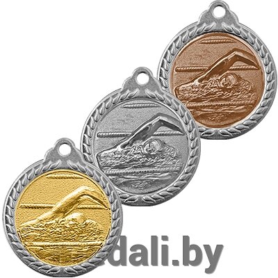 Медаль рельефная плавание 3372-026-101 от компании ЧП «Квадроком-пром» - фото 1
