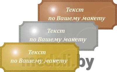 Металлическая табличка с Вашим текстом 1003-172-100 от компании ЧП «Квадроком-пром» - фото 1