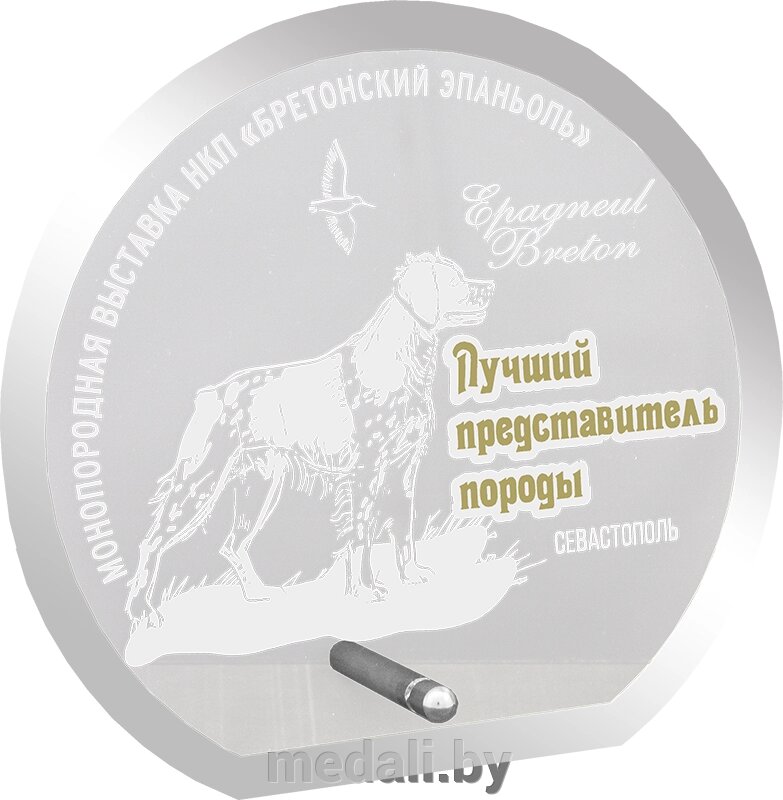 Награда из стекла 1666-130-ГРФ от компании ЧП «Квадроком-пром» - фото 1