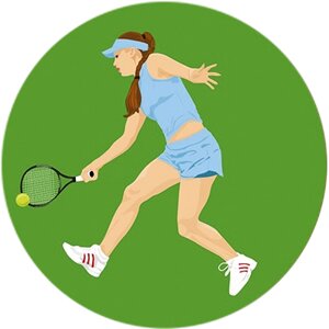 Акриловая эмблема большой теннис 1329-025-014