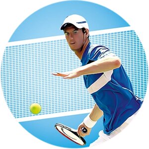 Акриловая эмблема большой теннис 1329-025-015