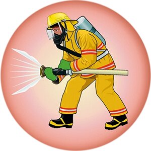 Акриловая эмблема пожарный 1366-050-001