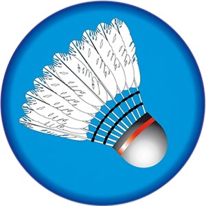 Акриловая эмблема бадминтон 1338-050-000