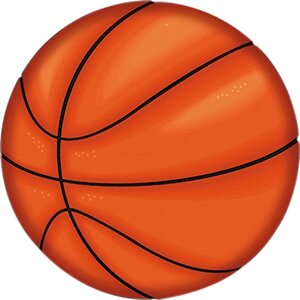 Акриловая эмблема баскетбол, 25 мм 1311-025-001