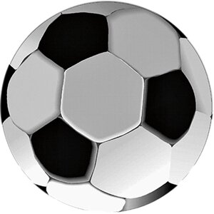 Акриловая эмблема футбол, 25 мм 1310-025-001