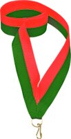Лента для медали красно-зеленая, 22 мм 0021-019-025