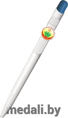 Шариковая ручка с круглой акриловой вставкой 3205-145-303 от компании ЧП «Квадроком-пром» - фото 1