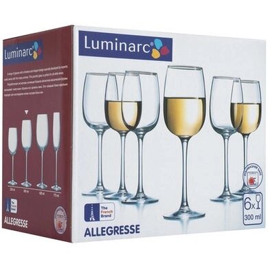 Бокалы для вина Luminarc Allegresse J8164  300мл 6шт. ##от компании## Магазин уютной кухни - ##фото## 1