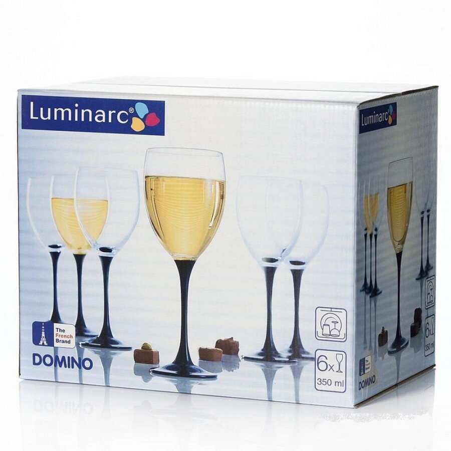 Бокалы для вина Luminarc Domino J0015 6шт от компании Магазин уютной кухни - фото 1