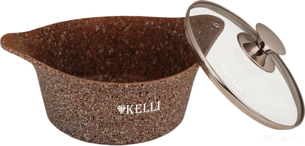 Кастрюля с антипригарным покрытием Kelli KL 4070-24 5.5л от компании Магазин уютной кухни - фото 1
