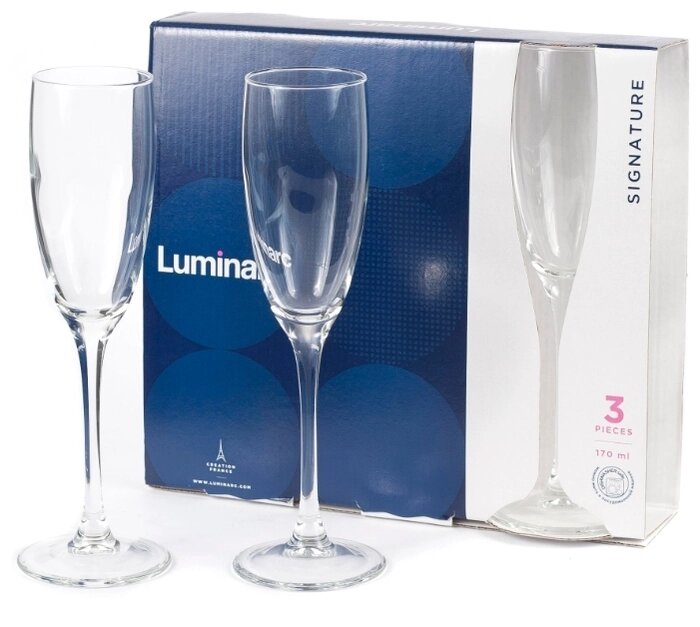Набор бокалов для шампанского Luminarc Signature J9756 от компании Магазин уютной кухни - фото 1