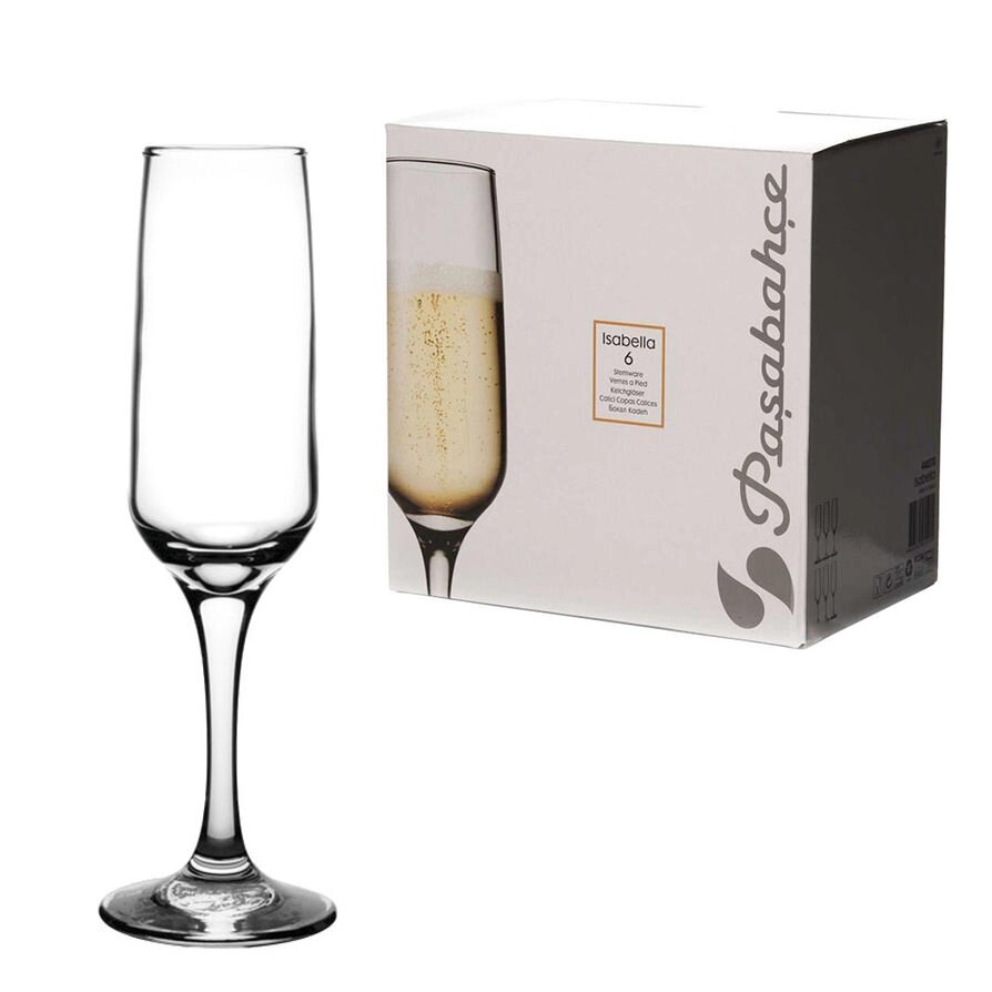 Набор бокалов для шампанского Pasabahce Isabella 440270 H  6 шт ##от компании## Магазин уютной кухни - ##фото## 1