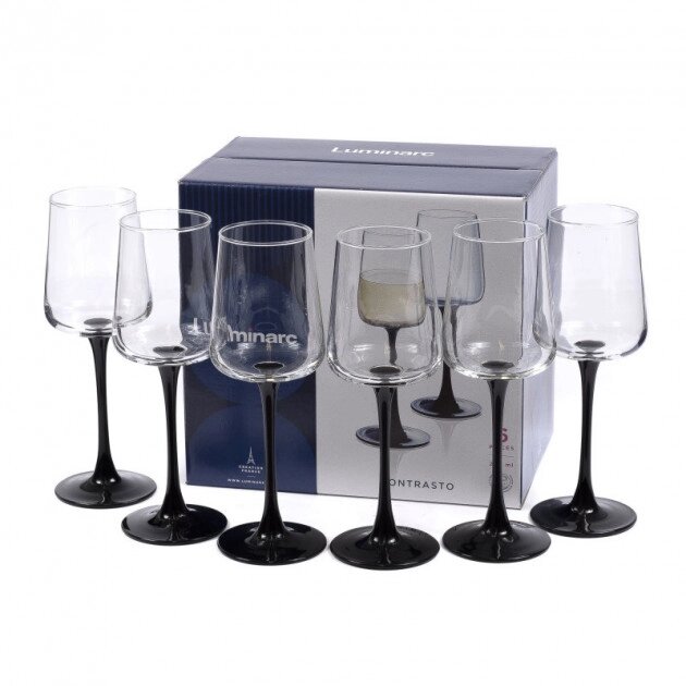 Набор бокалов для вина Luminarc Contrasto P8922  250 мл. 6шт. ##от компании## Магазин уютной кухни - ##фото## 1