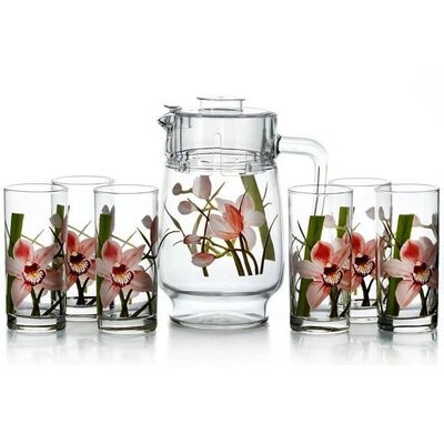 Набор кувшин + стаканы Luminarc Red Orchis N0953 ##от компании## Магазин уютной кухни - ##фото## 1