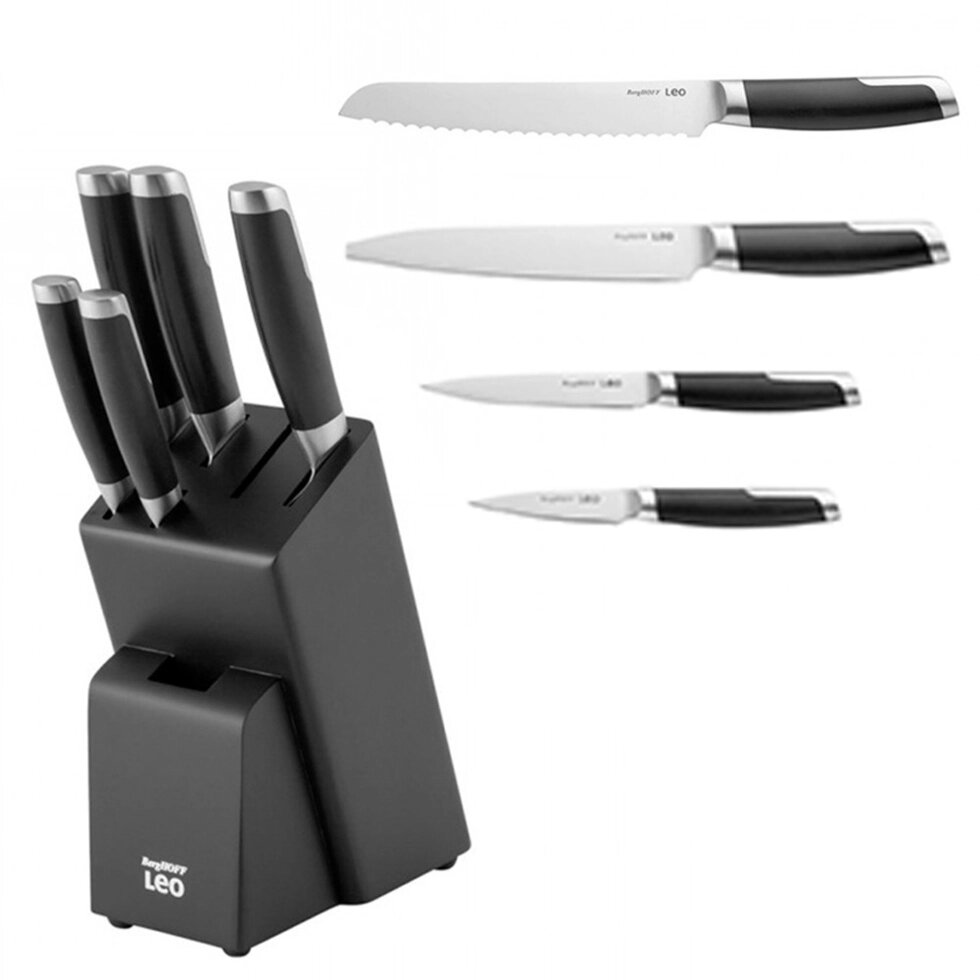 Набор ножей Leo Graphite 3950358 6 пр. от компании Магазин уютной кухни - фото 1