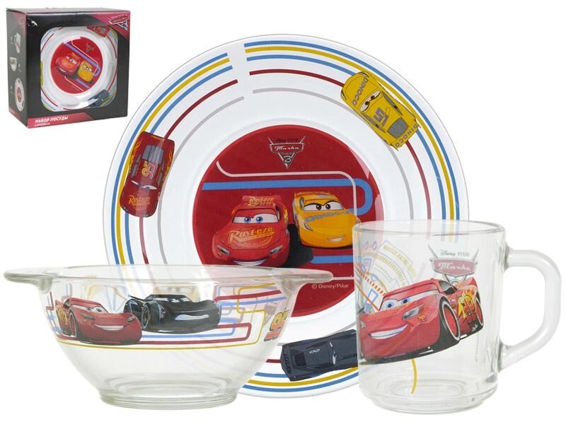 Набор посуды детской Luminarc CARS-3 (H1914) - акции