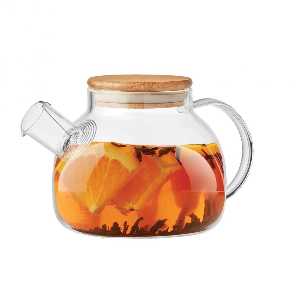 Жаропрочный стеклянный чайник  Kelli KL-3221 1,2 л от компании Магазин уютной кухни - фото 1