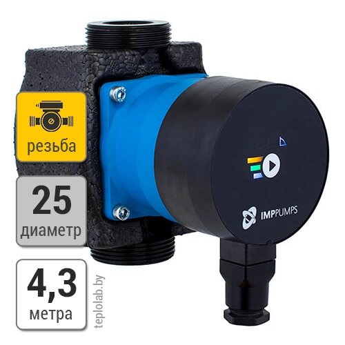 IMP Pumps NMT Mini 25/40-130 насос циркуляционный от компании ООО «Лаборатория Тепла» - фото 1