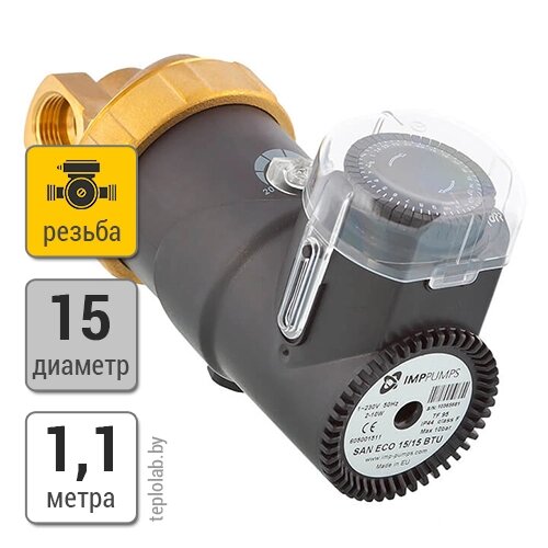 IMP Pumps SAN ECO 15/15 BTU насос циркуляционный от компании ООО «Лаборатория Тепла» - фото 1