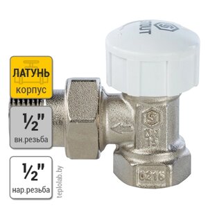 Клапан термостатический Stout SVT 1/2" ВР/НР угловой