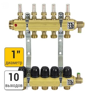 Afriso коллектор распределительный из латуни, 10 выходов