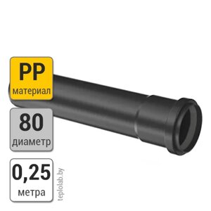 Заглушка дымовой трубы Buderus DN80 PP, 0,25 м