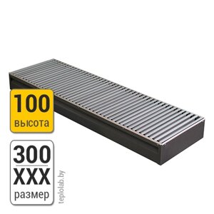 Конвектор внутрипольный KZTO Бриз 300-100 1000 мм