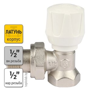 Клапан терморегулирующий Stout SVR 1/2" ВР/НР угловой