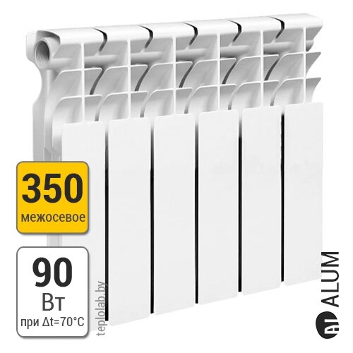 Радиатор алюминиевый Lammin Eco AL-350/80 от компании ООО «Лаборатория Тепла» - фото 1