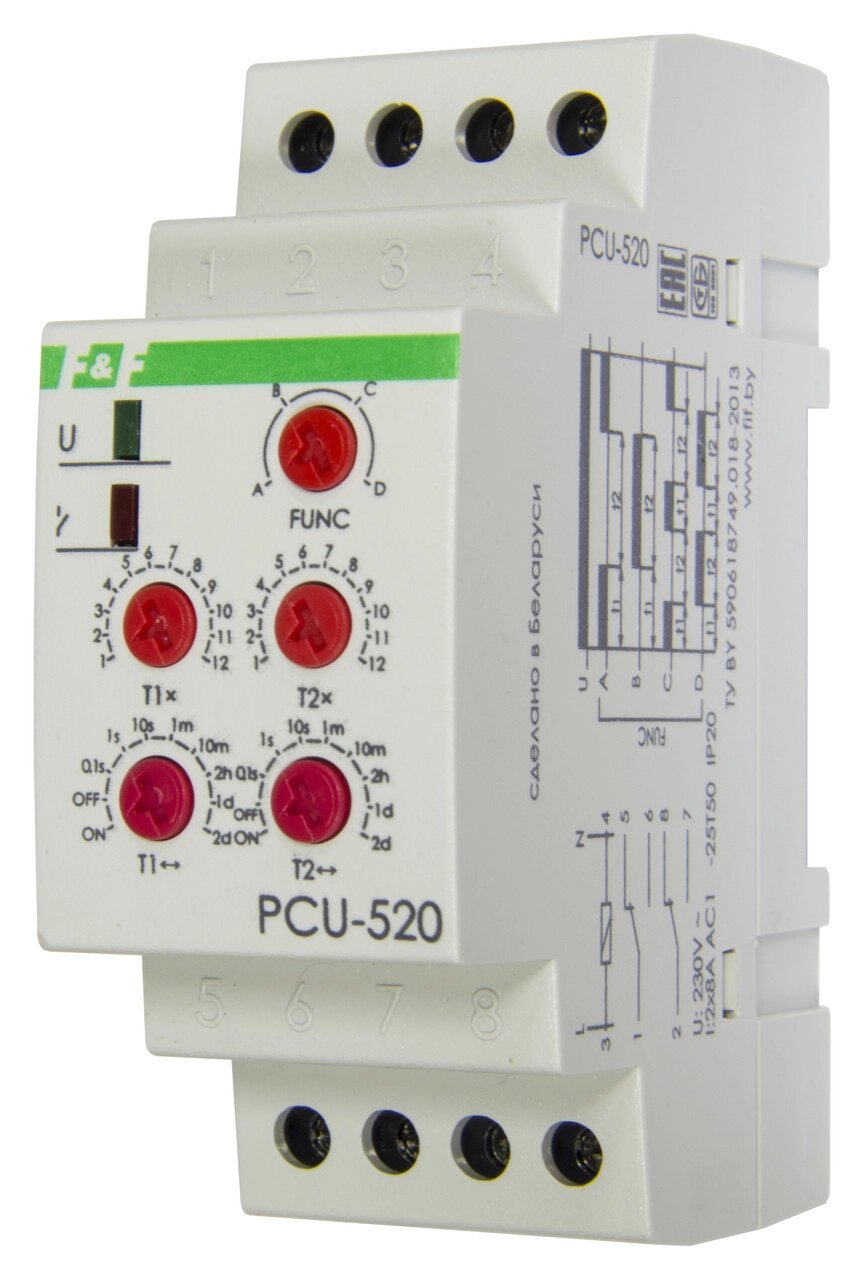 Реле времени Евроавтоматика ФиФ PCU-520 от компании ООО «Лаборатория Тепла» - фото 1