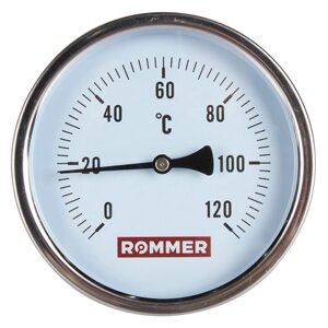 Rommer Dn 100 мм, гильза 100 мм 1/2", 0 - 120°С термометр с погружной гильзой