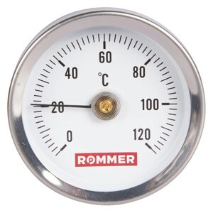 Rommer Dn 63 мм, 0 - 120°С термометр накладной с пружиной
