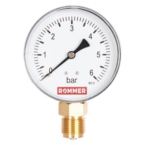 Rommer Dn 80 мм, 0-6 бар, 1/2" манометр радиальный