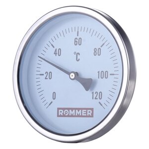 Rommer Dn 80 мм, гильза 100 мм 1/2", 0 - 120°С термометр с погружной гильзой
