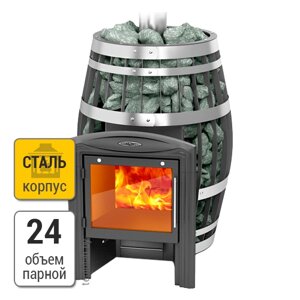 Термофор Саяны XXL 2015 Inox Витра ЗК печь банная стальная со стеклом