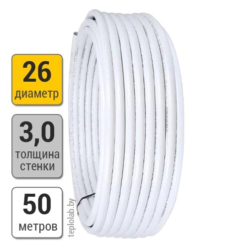 Труба металлопластиковая TDM Brass PEXb/AIU/PEXb 26x3,0 (50 м) от компании ООО «Лаборатория Тепла» - фото 1