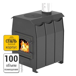 Везувий Комфорт 100 (ДТ-ЗС) печь отопительная со стеклом