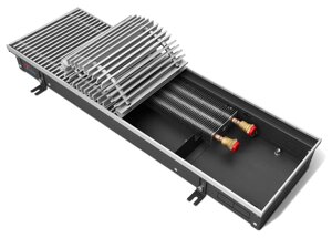 Внутрипольный конвектор без вентилятора с решеткой Techno USUAL KVZ 200-65-1800 при ΔТ=70-536Вт