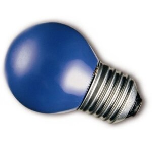 Лампа накаливания синяя BL 10Вт Е27