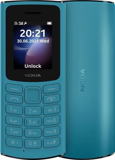 Мобильный телефон Nokia 105 4G Dual SIM (бирюзовый) от компании ООО " Белтехноимпульс" - фото 1