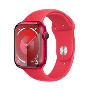 Умные часы Apple Watch Series 9 41 мм (алюминиевый корпус, красный/красный, спортивный силиконовый ремешок S/M)