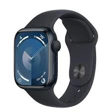 Умные часы Apple Watch Series 9 41 мм (алюминиевый корпус, полуночный/полуночный, спортивный силиконовый ремешок M/L)