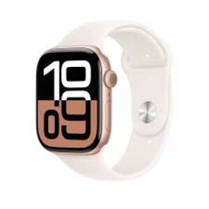 Умные часы Apple Watch Series 10 42 мм (алюминиевый корпус, розовое золото/легкие румяна, спортивный силиконовый