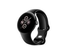 Умные часы Google Pixel Watch 2 LTE (матовый черный/обсидиан, спортивный силиконовый ремешок)