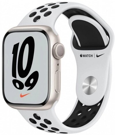 Смарт-часы Apple Watch Nike Series 7 41mm сияющая звезда (MKN33) от компании ООО " Белтехноимпульс" - фото 1
