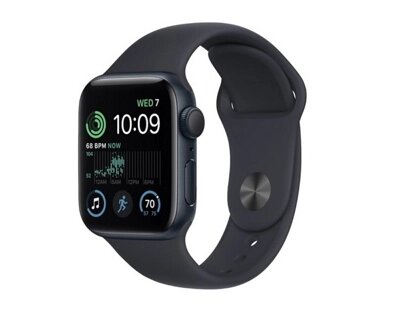 Умные часы Apple Watch SE 2 40 мм (алюминиевый корпус, полуночный/полуночный, спортивный силиконовый ремешок S/M) от компании ООО " Белтехноимпульс" - фото 1