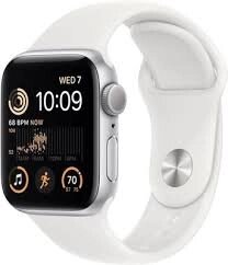 Умные часы Apple Watch SE 2 40 мм (алюминиевый корпус, серебристый/белый, спортивный силиконовый ремешок) от компании ООО " Открытые Предложения" - фото 1