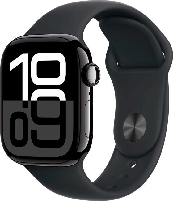 Умные часы Apple Watch Series 10 42 мм (алюминиевый корпус, черный/черный, спортивный силиконовый ремешок S/M) от компании ООО " Белтехноимпульс" - фото 1