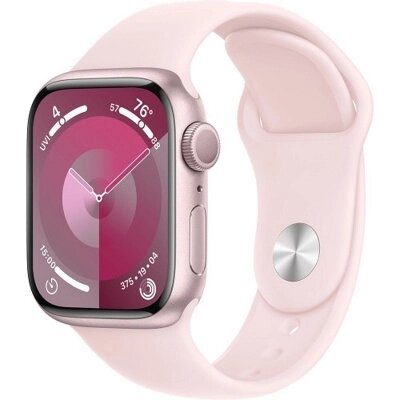 Умные часы Apple Watch Series 9 41 мм (алюминиевый корпус, розовый/розовый, спортивный силиконовый ремешок M/L) от компании ООО " Открытые Предложения" - фото 1