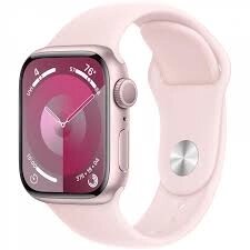 Умные часы Apple Watch Series 9 45 мм (алюминиевый корпус, розовый/розовый, спортивный силиконовый ремешок M/L) от компании ООО " Белтехноимпульс" - фото 1